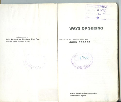 Cover of Ways of Seeing by John Berger