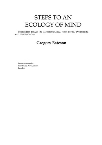 Cover of Steps to an Ecology of Mind by Gregory Bateson